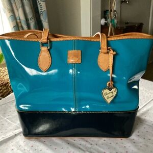 Dooney & Bourke Teal and Navy Tote Bag